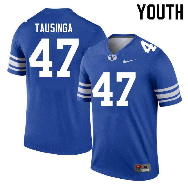 Youth #47 Viliami Tausinga BYU Cougars College Football Jerseys Sale-Royal - Click Image to Close